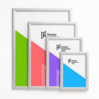 “Aluminium Snap Frames – 25 mm profile with anti-glare cover, clip-clap snap system, Display Solutions Hub”