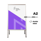 Double-Sided Aluminum A-Board | Snap-Frame Pavement Sign