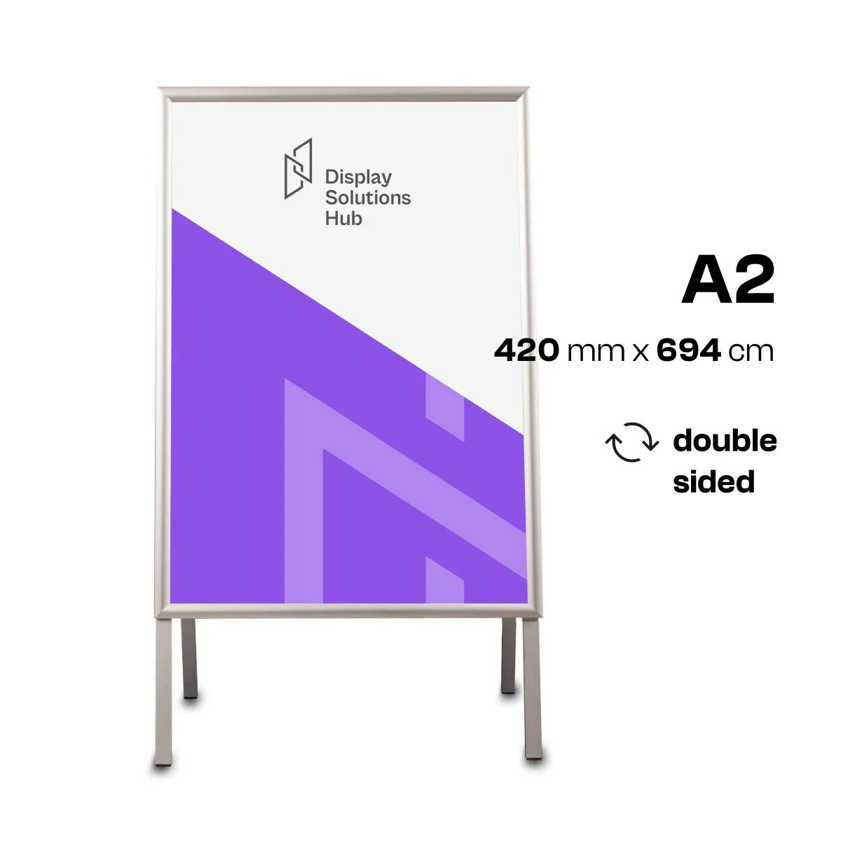 Double-Sided Aluminum A-Board | Snap-Frame Pavement Sign