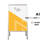 Double-Sided Aluminum A-Board | Snap-Frame Pavement Sign