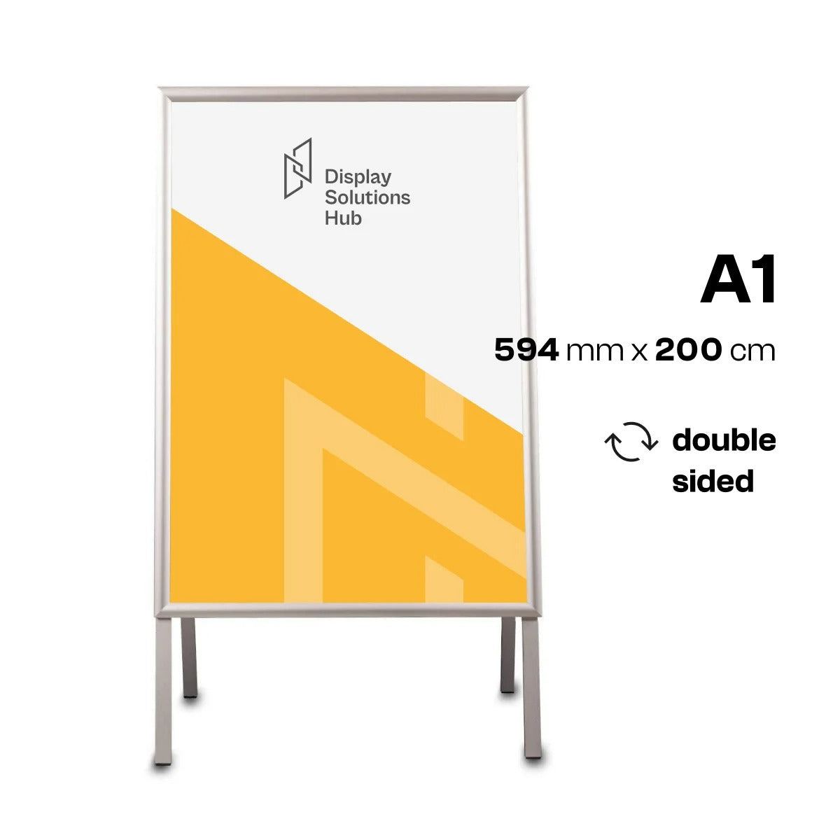 Double-Sided Aluminum A-Board | Snap-Frame Pavement Sign