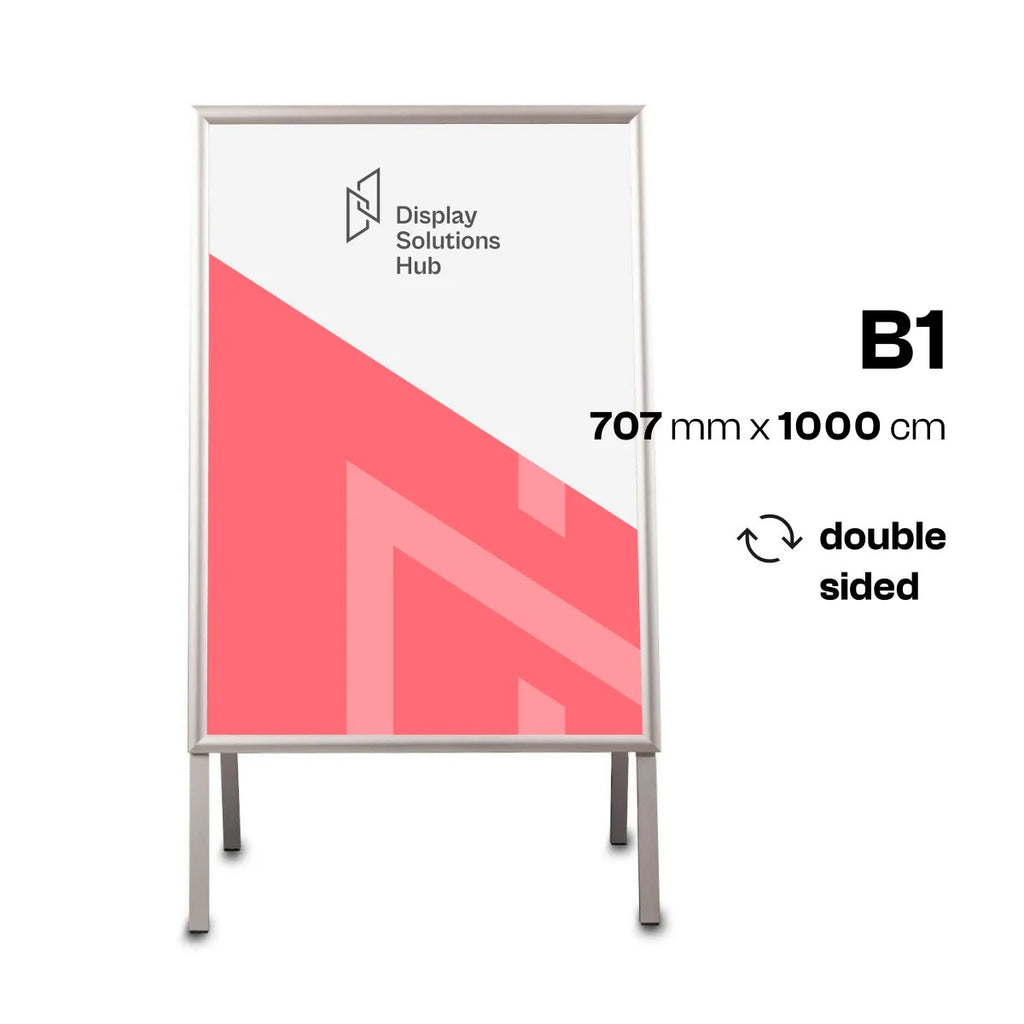 Double-Sided Aluminum A-Board | Snap-Frame Pavement Sign