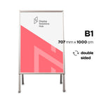 Double-Sided Aluminum A-Board | Snap-Frame Pavement Sign