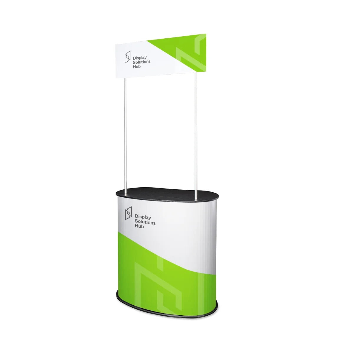 Portable Pop Up Counter with Overhead Signage