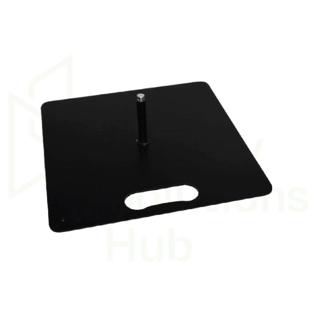 Base Flat | Heavy-Duty Cast Iron Flagpole Base for Hard Surfaces (4 kg / 12 kg)